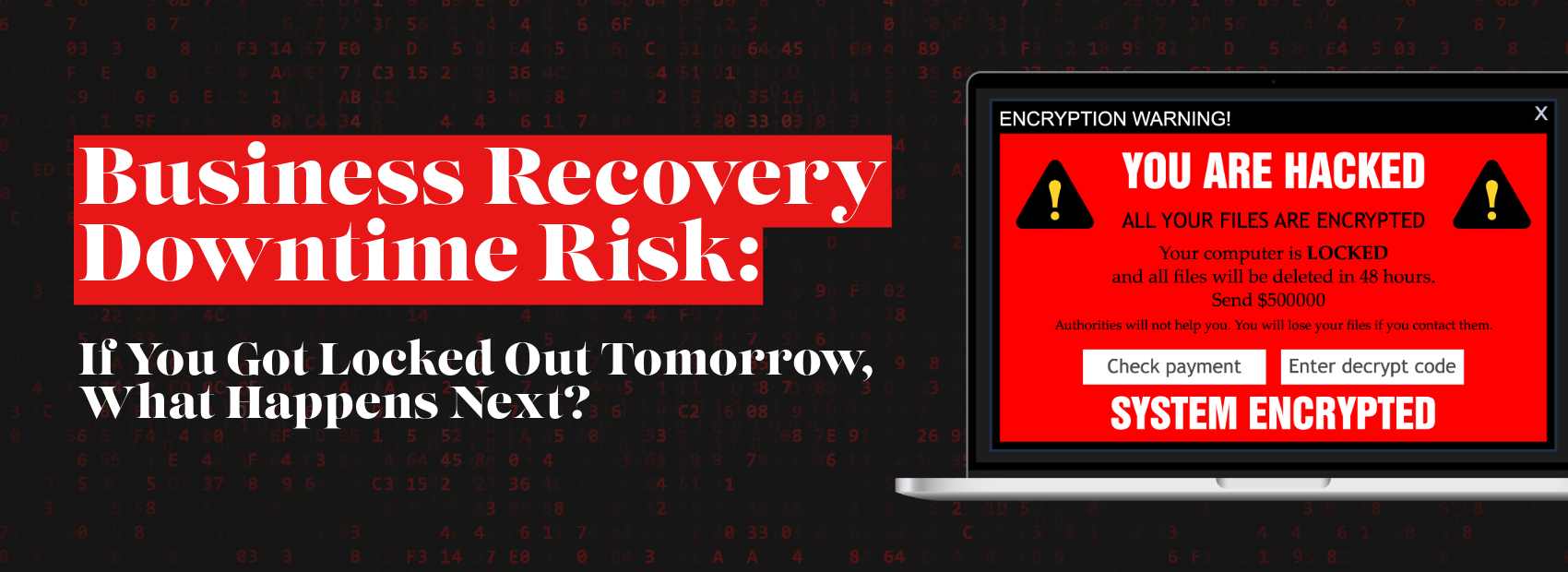 Business Recovery Downtime Risk: If You Got Locked Out Tomorrow, What Happens Next? business recovery downtime risk